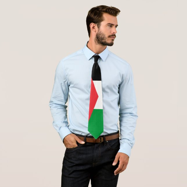 Palestinian Flag Design تصميم العلم الفلسطيني Neck Tie (In Situ)