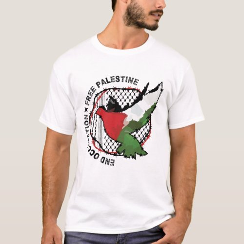 Palestinian Flag End Occupation Free Palestine T_Shirt