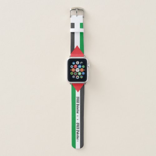 Palestinian flag Free Palestine customized Apple Watch Band