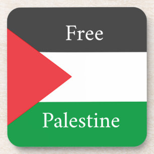 Palestinian flag Free Palestine customized Beverage Coaster