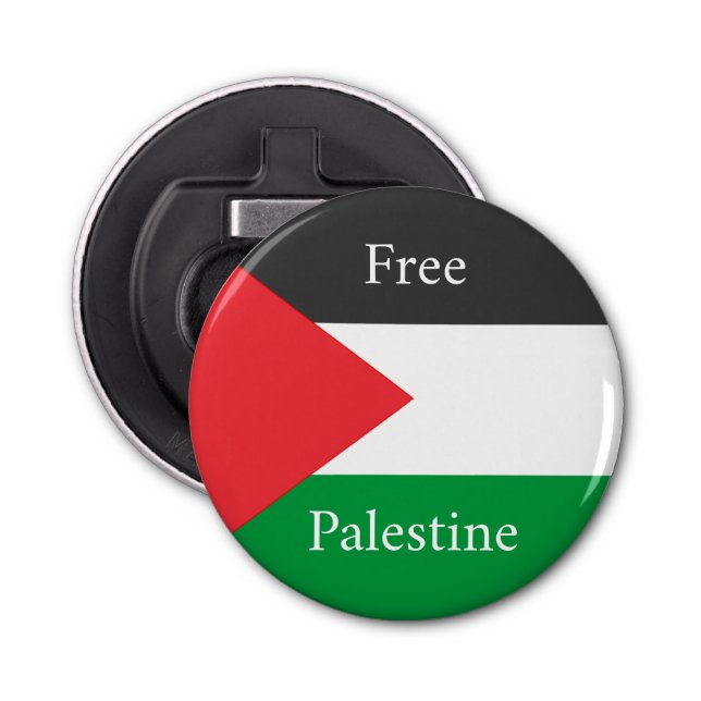 Palestinian flag Free Palestine customized Bottle Opener (Front)