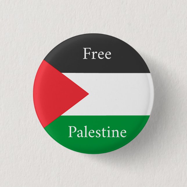 Palestinian flag Free Palestine customized Button (Front)