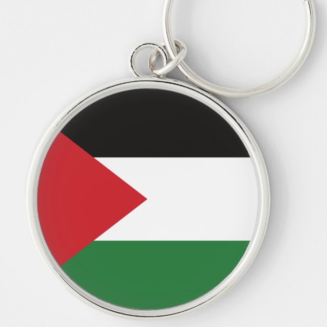 Palestinian flag Free Palestine customized Button Keychain (Front)