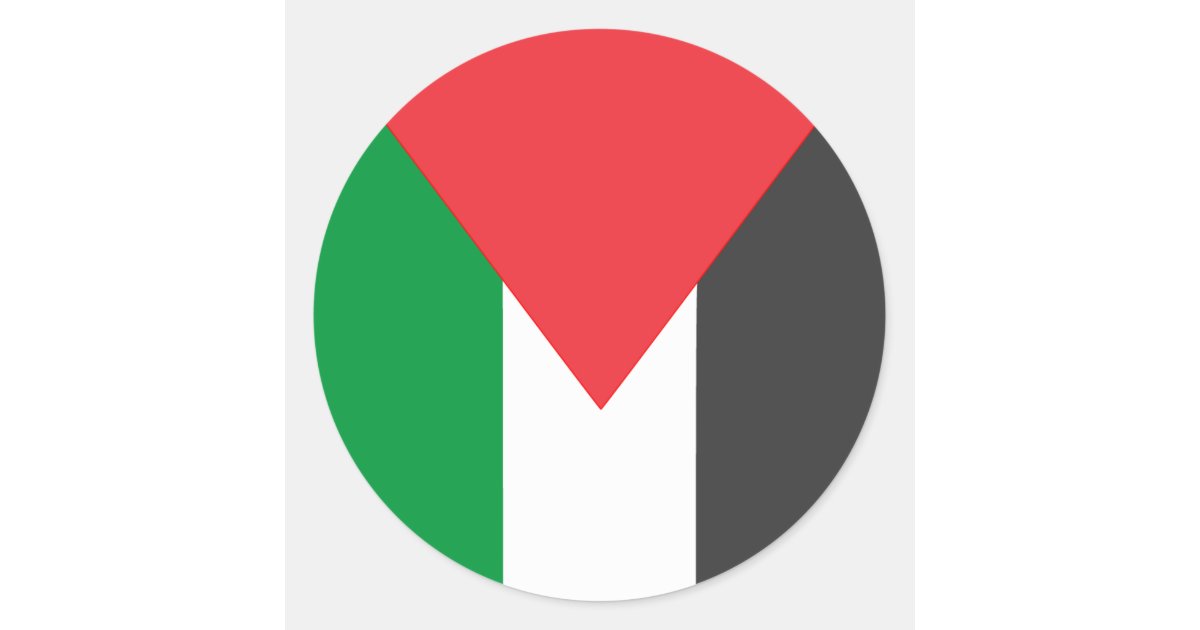 Palestinian flag Free Palestine customized Classic Round Sticker