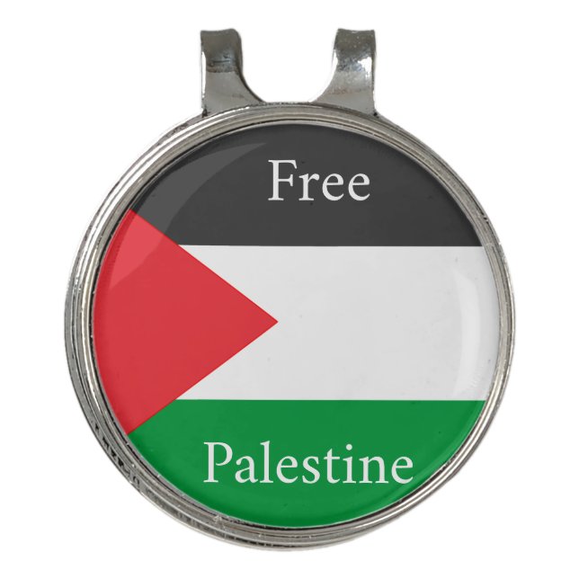 Palestinian flag Free Palestine customized Golf Hat Clip (Front)