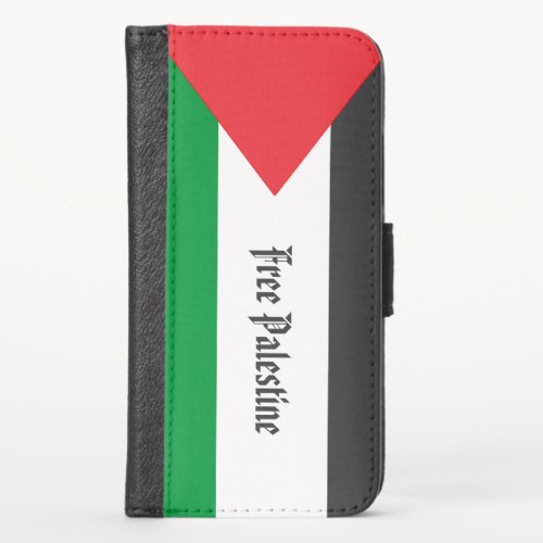 Palestinian flag Free Palestine customized  iPhone X Wallet Case