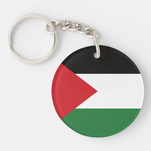 Palestinian flag Free Palestine customized Keychain (Front)