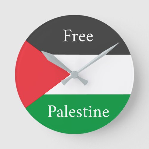 Palestinian flag Free Palestine customized Round Clock