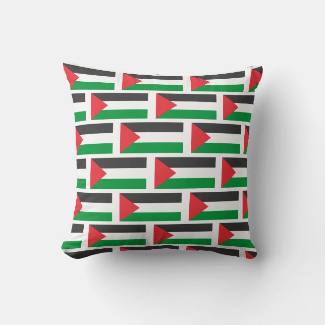 Palestinian flag Free Palestine customized Throw Pillow (Front)