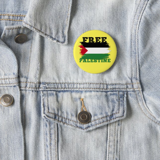 Palestinian Flag Free Palestine Resistance Gaza Button (In Situ)