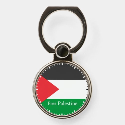 Palestinian flag Free Palestine Round C Pocket Wat Phone Ring Stand