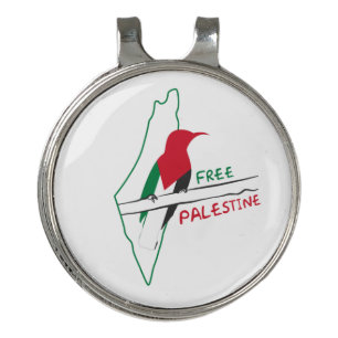 Palestinian flag map bird golf hat clip