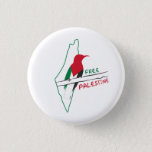 Palestinian Flag Map Bird Keychain Button at Zazzle
