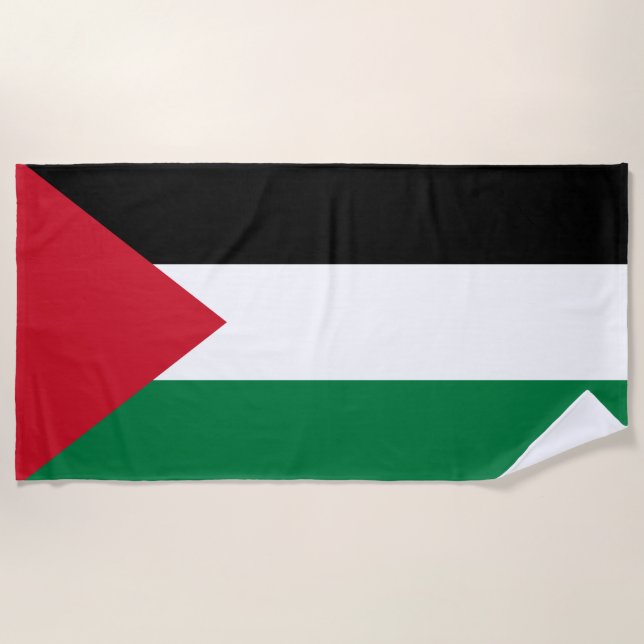 Palestinian Flag (Palestine) Beach Towel (Front)