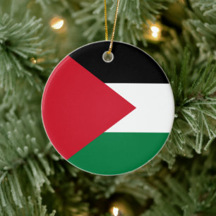 Palestinian Flag (Palestine) Ceramic Ornament