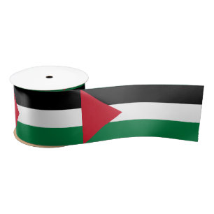 Palestinian Flag (Palestine) Satin Ribbon