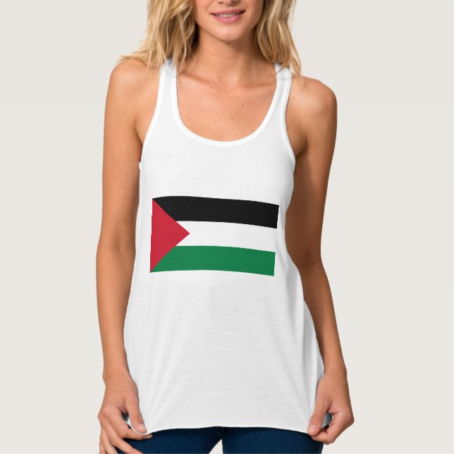 Palestinian Flag (Palestine) Tank Top (Front)