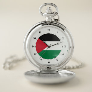 Palestinian flag pocket watch