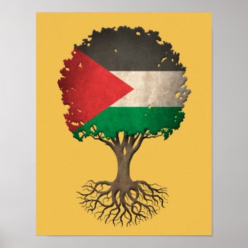 Palestinian Flag Tree Of Life Customizable Poster by UniqueFlags at Zazzle