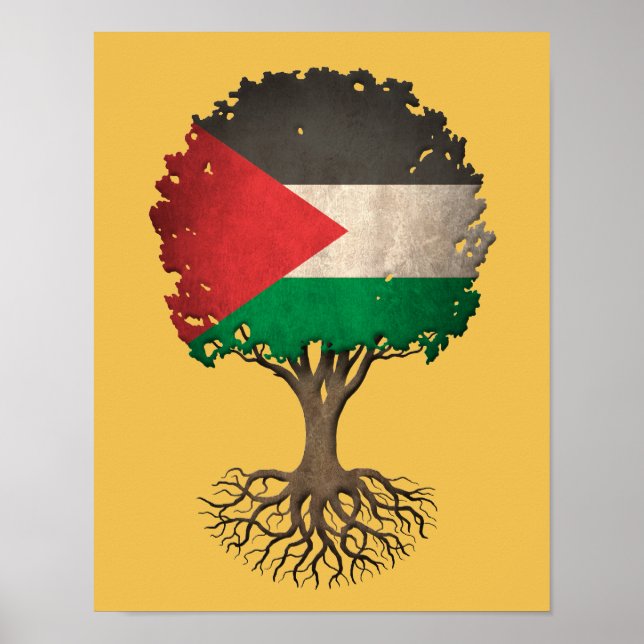 Palestinian Flag Tree of Life Customizable Poster (Front)