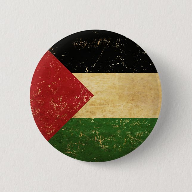 Palestinian Flag Vintage Button (Front)