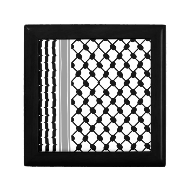 Palestinian Hatta Keffiyeh Kufiya Folk (2 Pattern) Gift Box (Front)