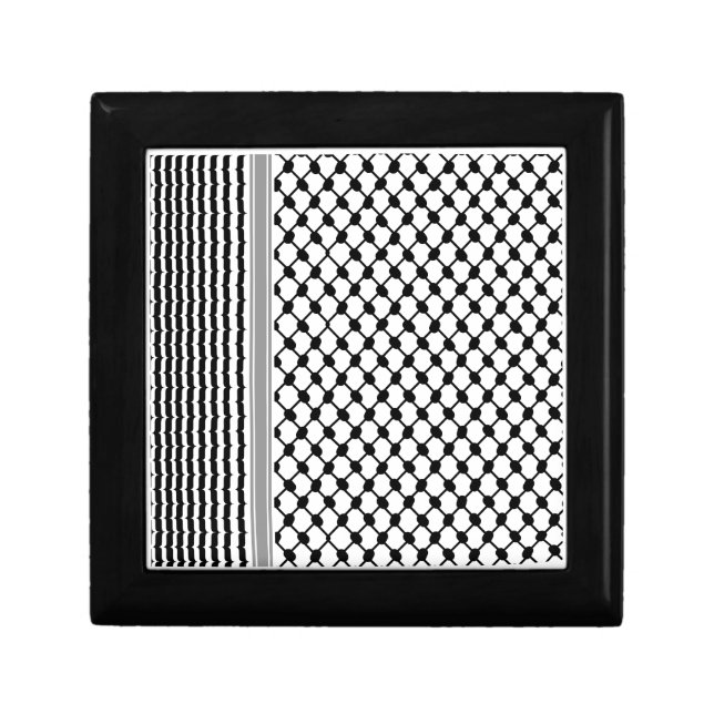 Palestinian Hatta Keffiyeh Kufiya Folk (2 Pattern) Gift Box (Front)