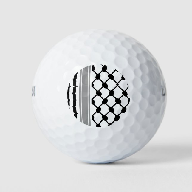 Palestinian Hatta Keffiyeh Kufiya Folk (2 Pattern) Golf Balls (Front)