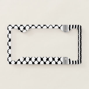 Palestinian Hatta Keffiyeh Kufiya Folk (2 Pattern) License Plate Frame