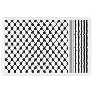Palestinian Hatta Keffiyeh Kufiya Folk (3 Pattern) Acrylic Tray