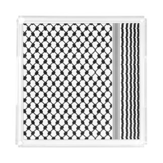 Palestinian Hatta Keffiyeh Kufiya Folk (3 Pattern) Acrylic Tray