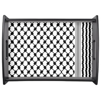 Palestinian Hatta Keffiyeh Kufiya Folk (3 Pattern) Serving Tray
