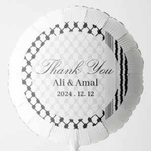 Palestinian Hatta Keffiyeh Thank You Wedding Balloon