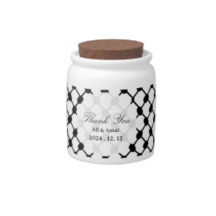 Palestinian Hatta Keffiyeh Thank You Wedding Candy Jar