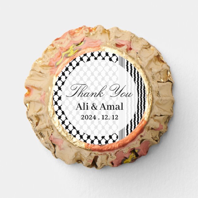 Palestinian Hatta Keffiyeh Thank You Wedding Favor (Front)