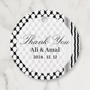 Palestinian Hatta Keffiyeh Thank You Wedding Favor Tags