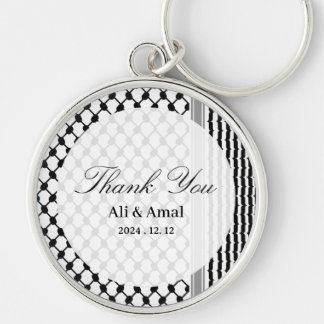 Palestinian Hatta Keffiyeh Thank You Wedding Keychain
