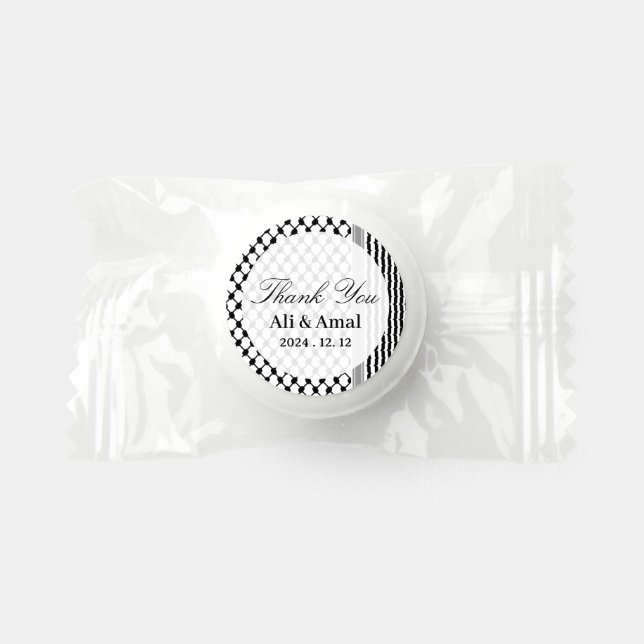 Palestinian Hatta Keffiyeh Thank You Wedding  Life Saver® Mints (Front)