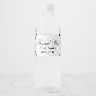 Palestinian Hatta Keffiyeh Thank You Wedding Water Bottle Label