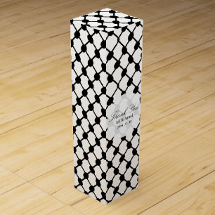 Palestinian Hatta Keffiyeh Thank You Wedding Wine Box