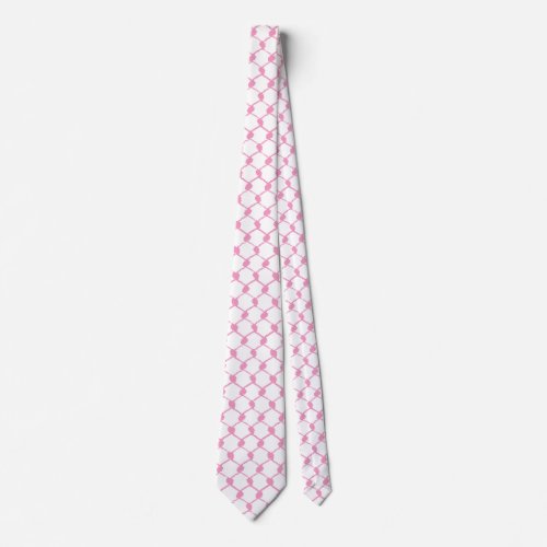 Palestinian Hatta Palestine Kufiya Pattern Pink Neck Tie