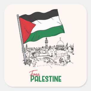Palestinian Heritage and Hope Square Sticker