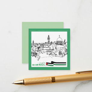 Palestinian Heritage and Hope: We Will Return Enclosure Card
