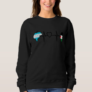 Palestinian Honduras Flag Palestine Honduran Hear Sweatshirt