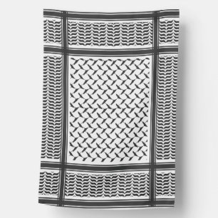 Palestinian Joranian kuffiya black and white House Flag