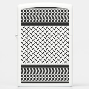 Palestinian Joranian kuffiya black and white Zippo Lighter