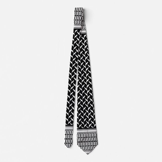 Palestinian Keffiyeh Apron Kitchen Towel Neck Tie (Back)
