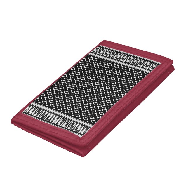 Palestinian Keffiyeh Apron Kitchen Towel Postcard Trifold Wallet (Bottom)