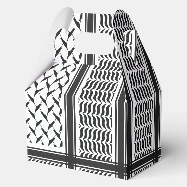Palestinian keffiyeh  favor boxes (Front)