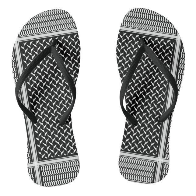 Palestinian Keffiyeh  Flip Flops (Footbed)